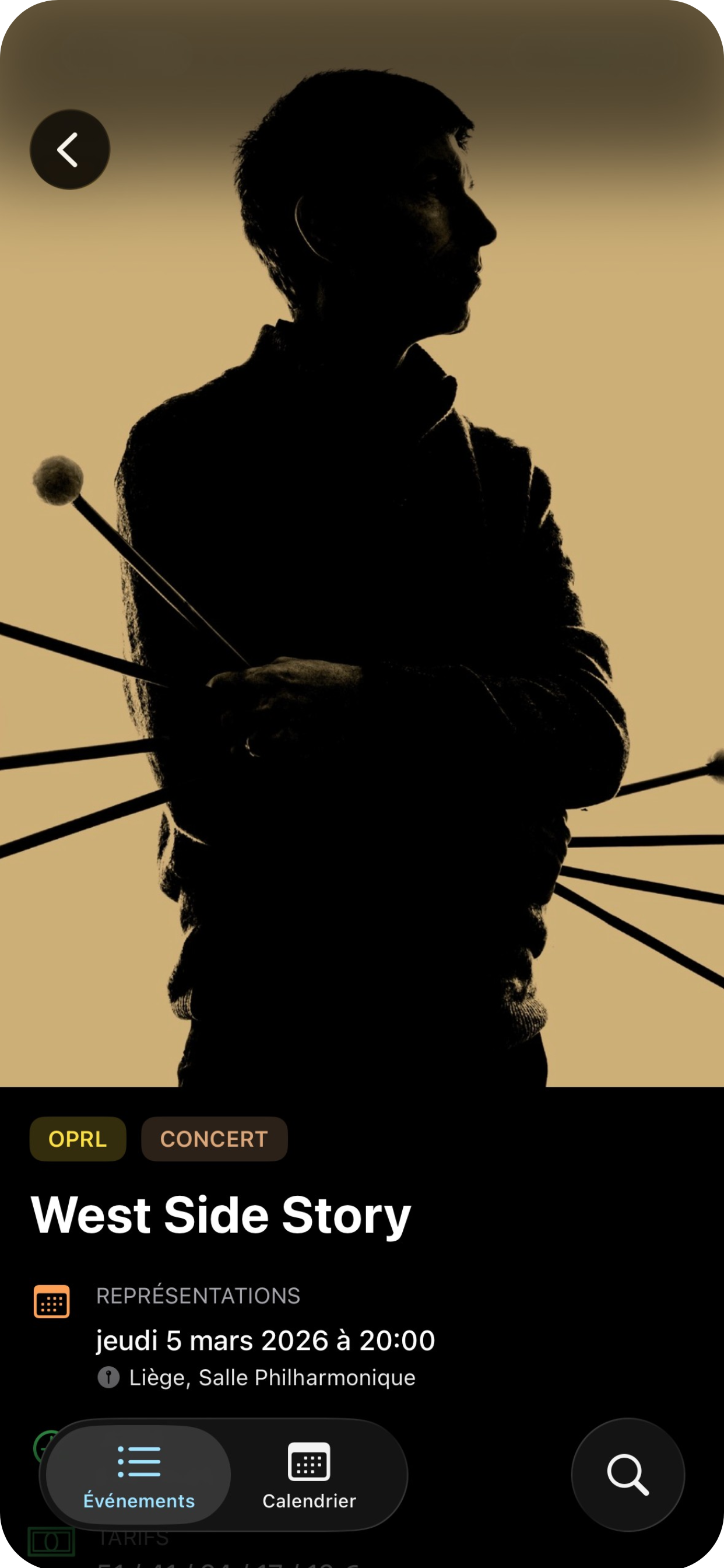 Détail d'un événement